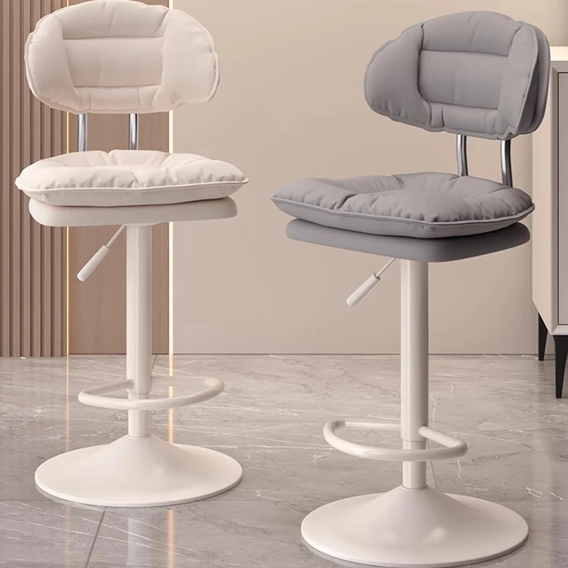 

Cream Style Reception Bar Chairs Nordic Office Modern Swivel Bar Chairs High Stool Minimalist Design Bar Furniture Cadeiras LLBC