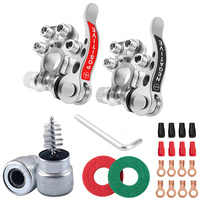 Car Battery Terminal Quick Release Disconnect Battery Terminals Copper Wire Lugs Cable Clamp Screw Connection Kit For Auto Boat