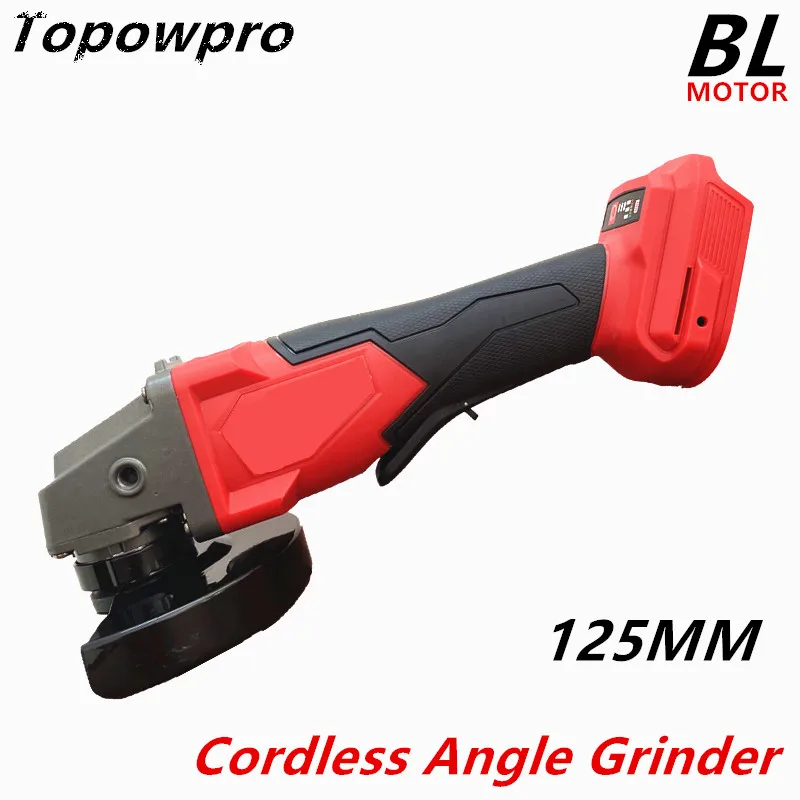 

125mm Brushless Angle Grinder Cutting Polishing Grinding Machine Variable Speed For Makita 18V Battery Power Tools