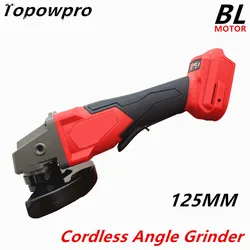 Amoladora angular sin escobillas de 125mm, máquina pulidora de corte, velocidad Variable para batería Makita de 18V, herramientas eléctricas