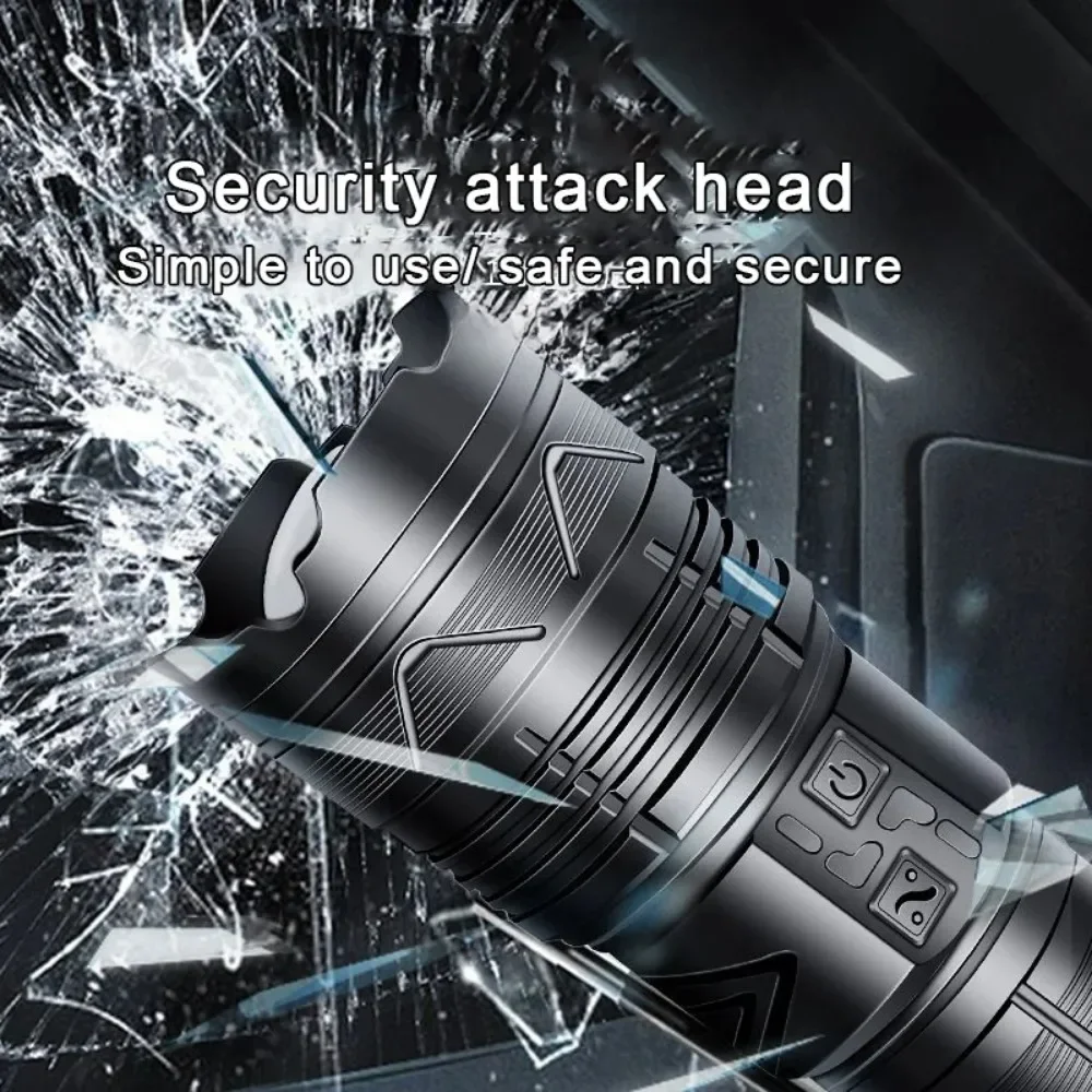 Most Powerful LED Flashlight Long Range 3000M Tactical Hand Lamp Type-C Charging Outdoor Work for Camping Lantern