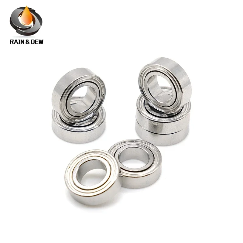 10pcs 7x13x3mm SMR137ZZ Stainless Steel Ball Bearings Double Sided Metal Dust Cover ABEC-9 For Fishing Reel