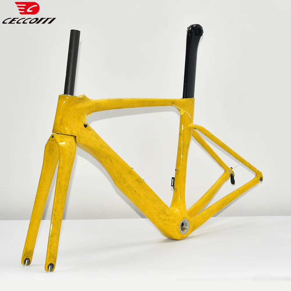 Sequel Carbon Road Bike Frame, Frozen Color Bicycle Frameset 700C Road Frames