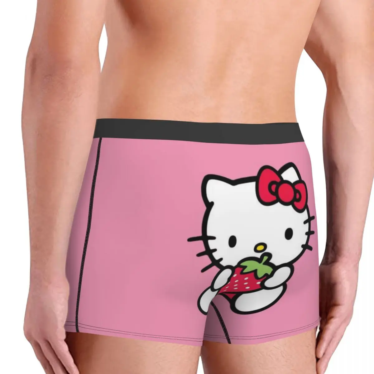 Male Funny Sanrio Hello Kitty Underwear Cartoon Boxer Briefs Soft Shorts Panties Underpants