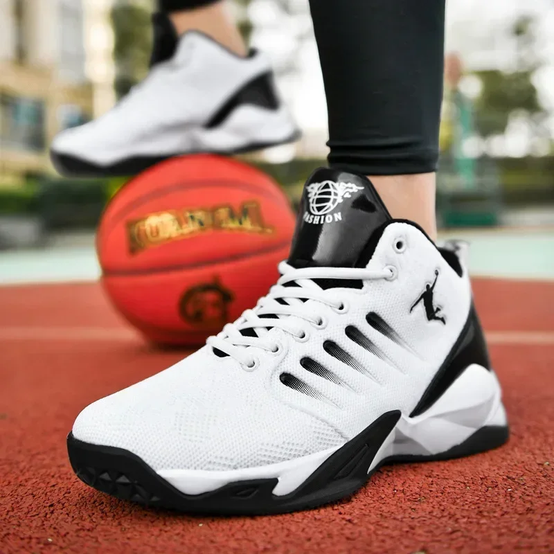 Men\'s Basketball Shoes Breathable Cushioning Non-Slip Wearable Sports Shoes Gym Training Athletic Basketball Sneakers for Women