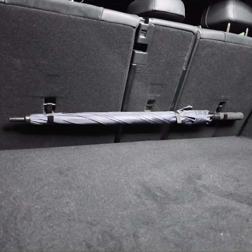 Gancho para paraguas de coche, sin instalación de taladro, fija de forma segura para maletero de asiento de coche, previene el accesorio rodante del paraguas, 1 Uds.