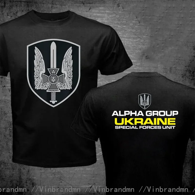 New Fashion Summer Teeshirt Spetsnaz Ukraine Special Forces Alpha Group Military T-Shirt Ukrainian Army Print T Shirt Men tshirt