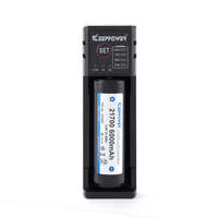 KeepPower K1 Single Battery Slot Li-ion Ni-MH Battery Charger 18650 21700 16650 16340 AA C
