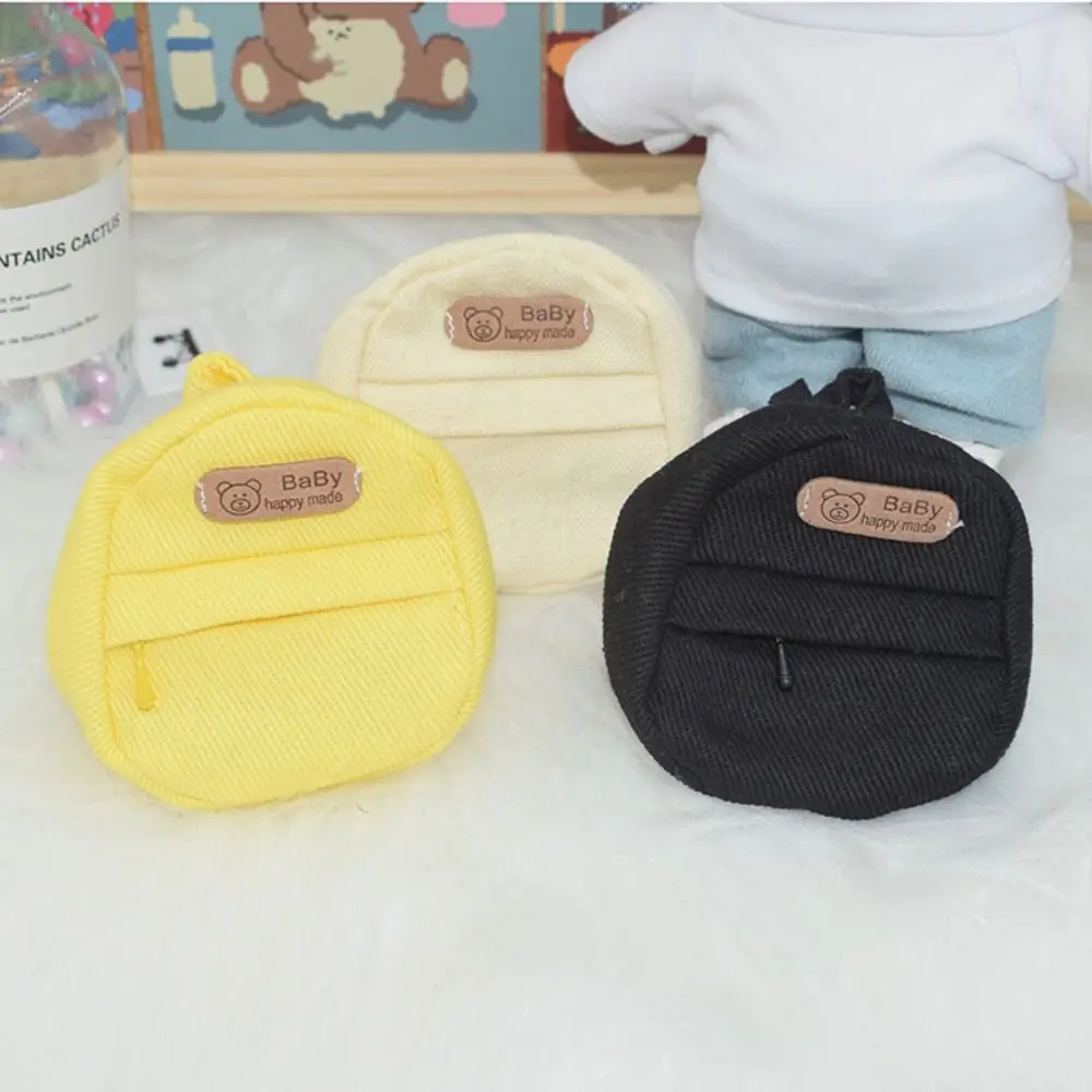 Little Bear Little Bear Embroidery Doll Bag Embroidery Cartoon 20cm Cotton Doll Backpack Handmade Mini Mini Cartoon Backpack