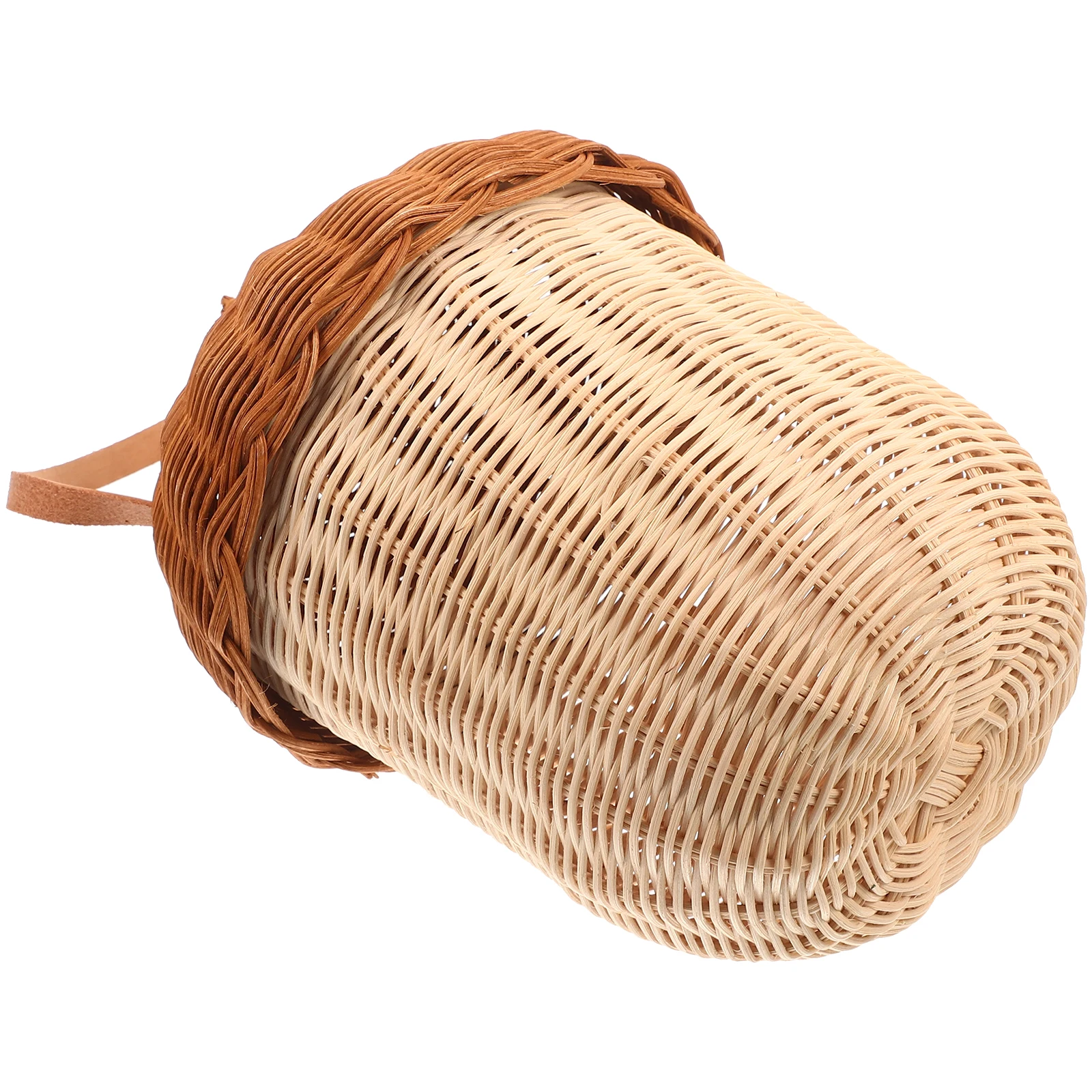 

Pine Cone Shaped Rattan Handbag Storage Basket Desktop Organizer Sundries Holder Home Decor Multipurpose Natural Fiber Woven