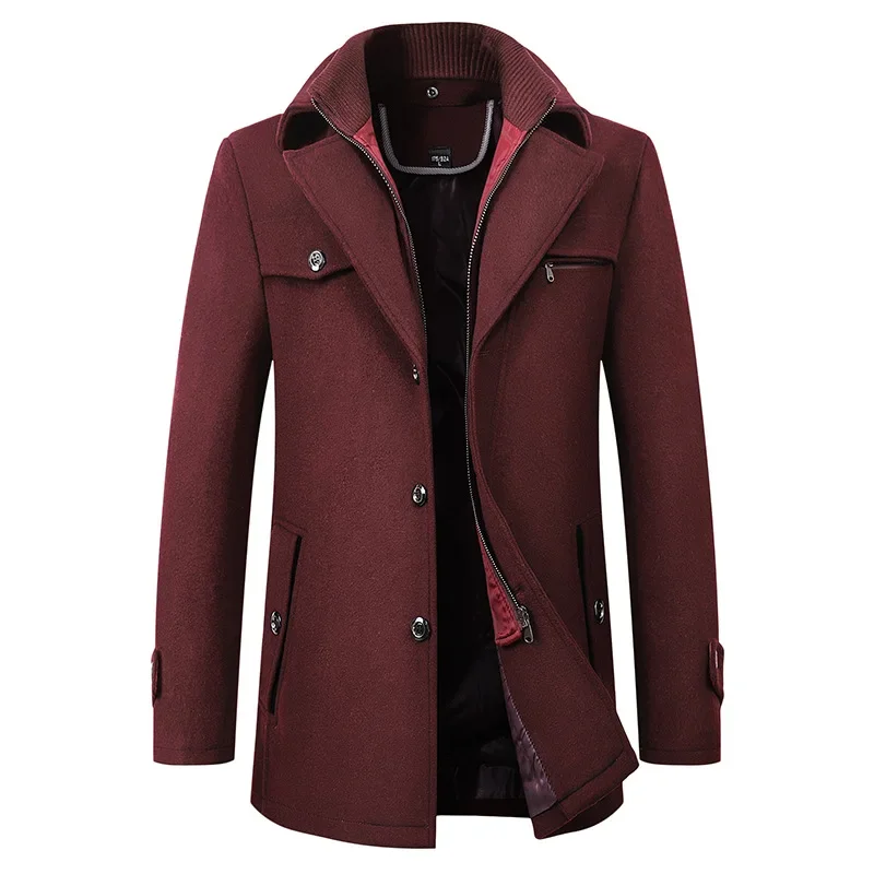 Veste d'hiver épaisse et chaude personnalisable pour hommes, manteaux à la mode, costumes sur mesure