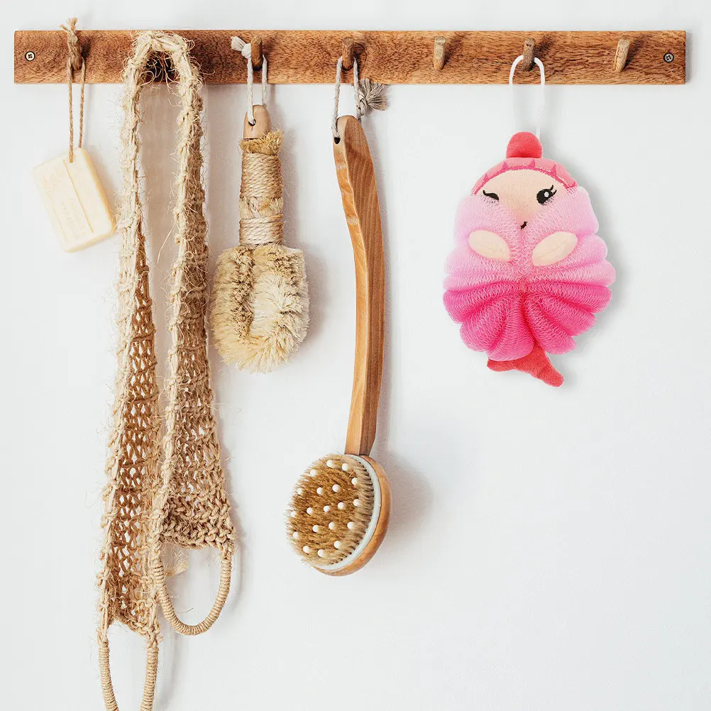 

2Pcs Child Bath Balls Colorful Cartoon Printed Exfoliating Body Scrubber Shower Tool for Kids Daily Hygiene Bathing Routine