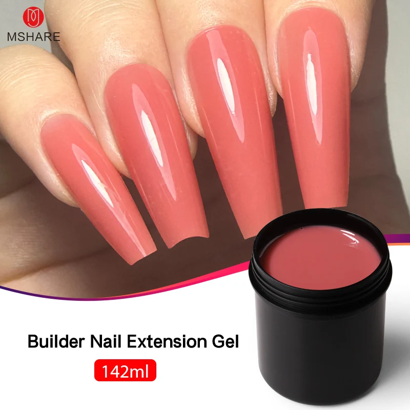 MSHARE Red Purple Self Leveling Gel Camouflage Encapsulated For Nail Extension Running Thin 142ml Lopende Dunne Gel