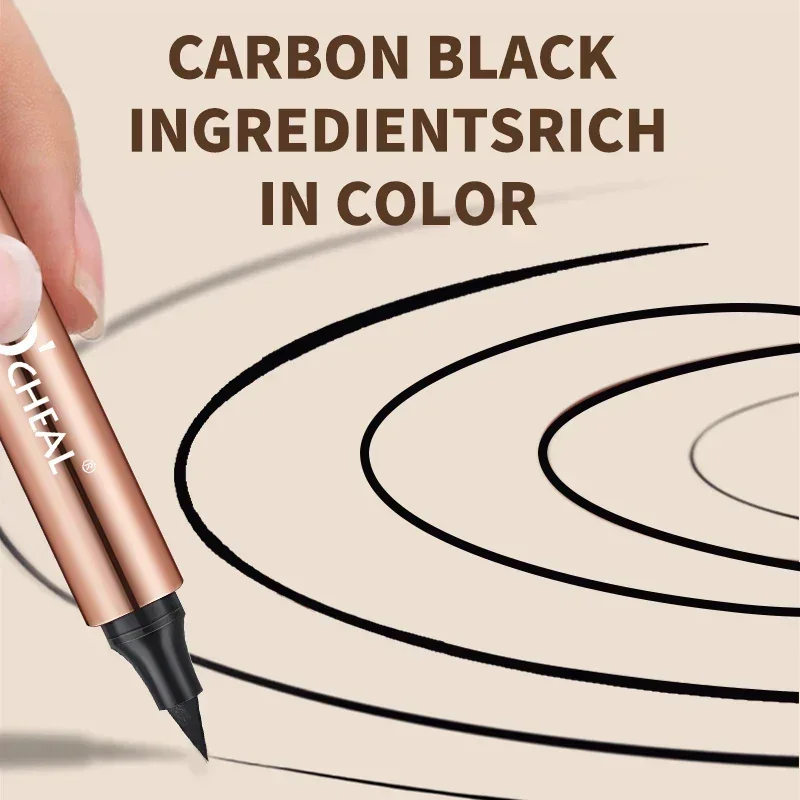 O'CHEAL Eyeliner Stamp Black Liquid Eyeliner Pen Waterproof Fast Dry Dual Head Eye Liner Pencil Make-up for Women Cosmetics Tool