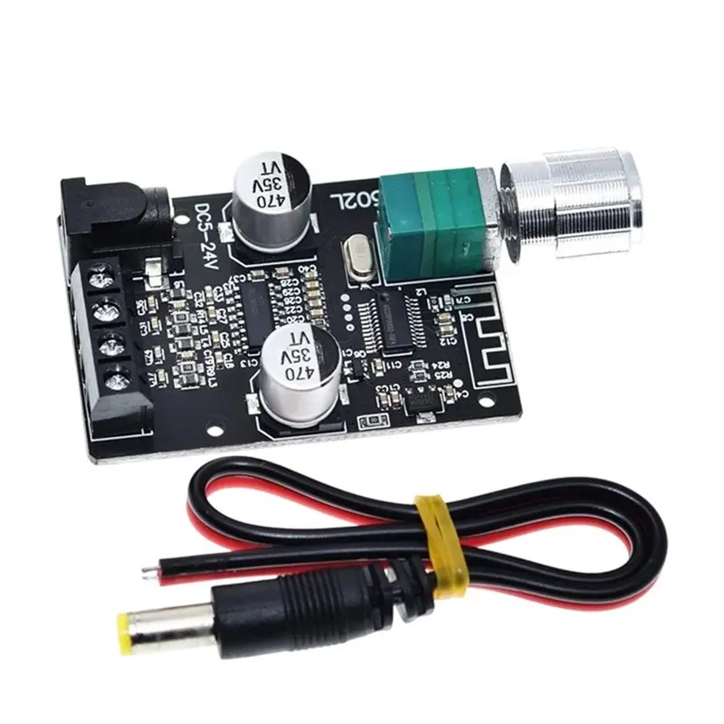 【VALUE MONEY】ZK-502L MINI Bluetooth 5.0 Stereo Board Wireless Audio Digital Power Amplifier DC 5-24V 50Wx2 Bluetooth Amp