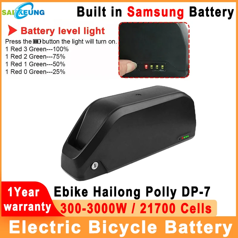 Hailong Max72V60Ah Electric Bicycle Battery 60V50Ah Lithium Battery 48V30Ah/52V40Ah Battery Pack 36V 300-3000W High-power Motor