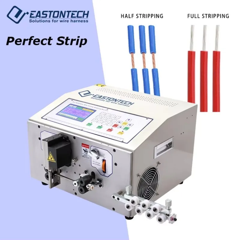 Fully Automatic Cable Manufacturing Equipment Thin Wire Cable Cutting And Stripping Machine EW-02A