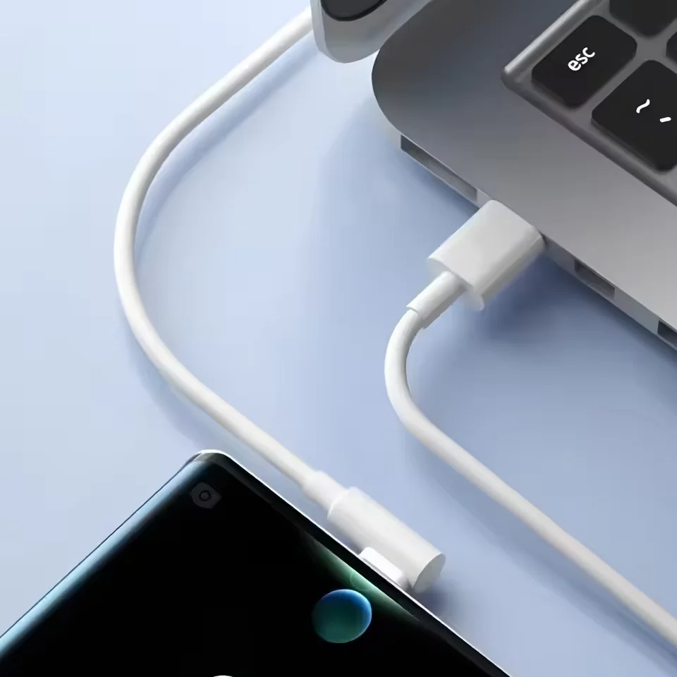 USB Type C Cable 90 Degree Elbow Super Fast Charge USB C Cable For iPhone 17 16 15 Pro Huawei Xiaomi Redmi Note Samsung