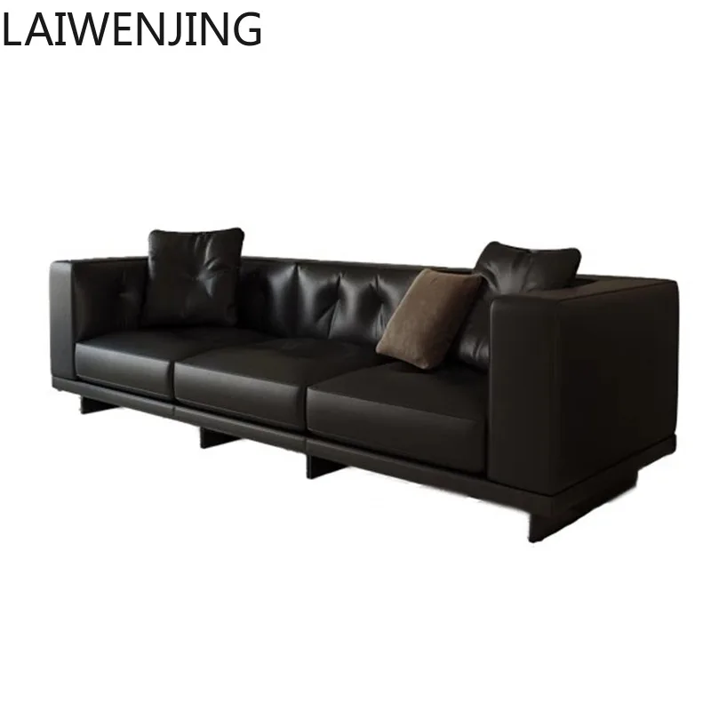 MJY leather sofa Italian minimalist corner light luxury first layer cowhide straight row