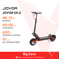 JOYOR S5-Z Electric Scooter 600W 48V 13AH 10 Inch Folding Off-road Sport Electric Scooters 30-45km Range JOYOR S Series EScooter