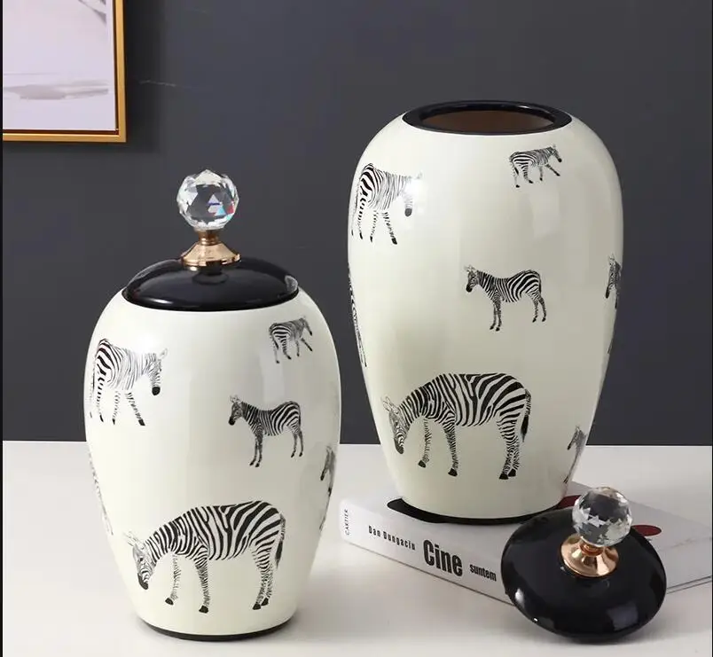 Modern Ceramic Storage Cans Decoration Kitchen Candy Coffee Tea Home Living Room Porch