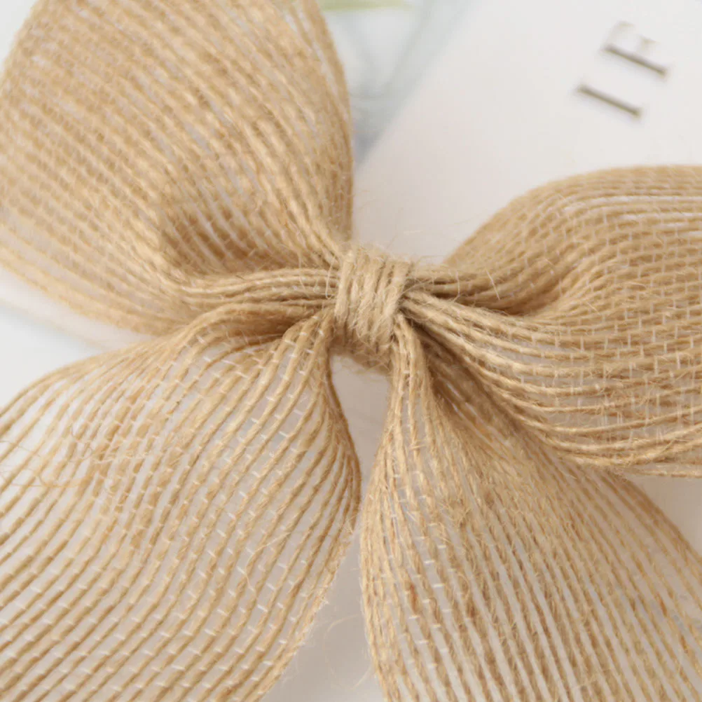 

15 Pcs Bow Decoration Set Festive Bowknots Party Adornment Christmas DIY Materials Tie Xmas Accessories Linen Elegant