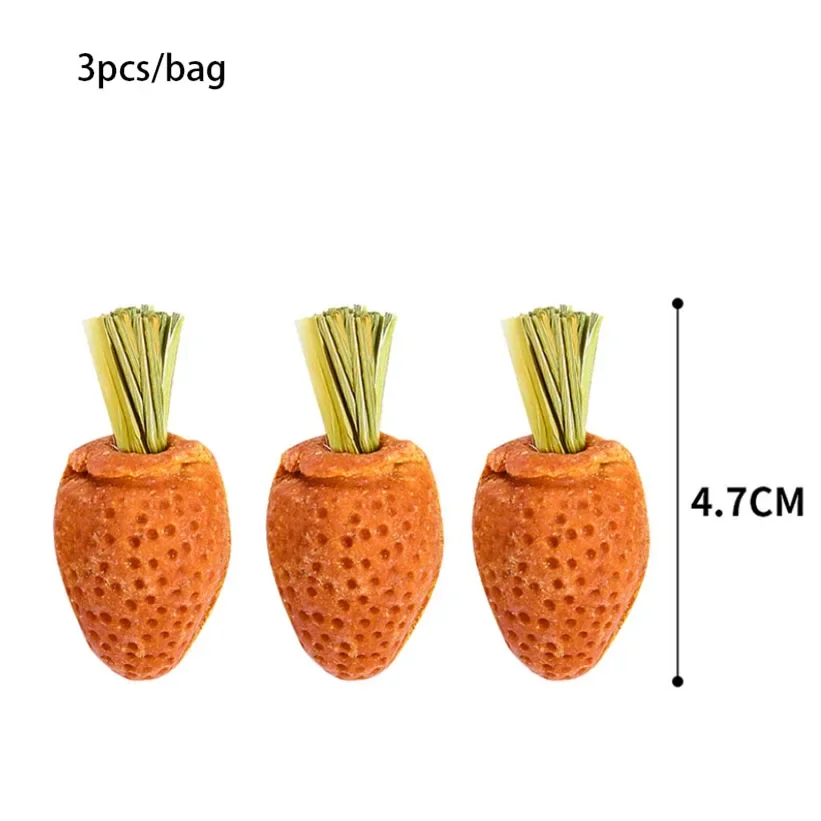 3pcs Guinea Pig Hamster Rabbit Teeth Fruit Grinding Small Pet Supplies Minerals Molar Stone Chew Toys for Chinchilla Dog Totoro view 6