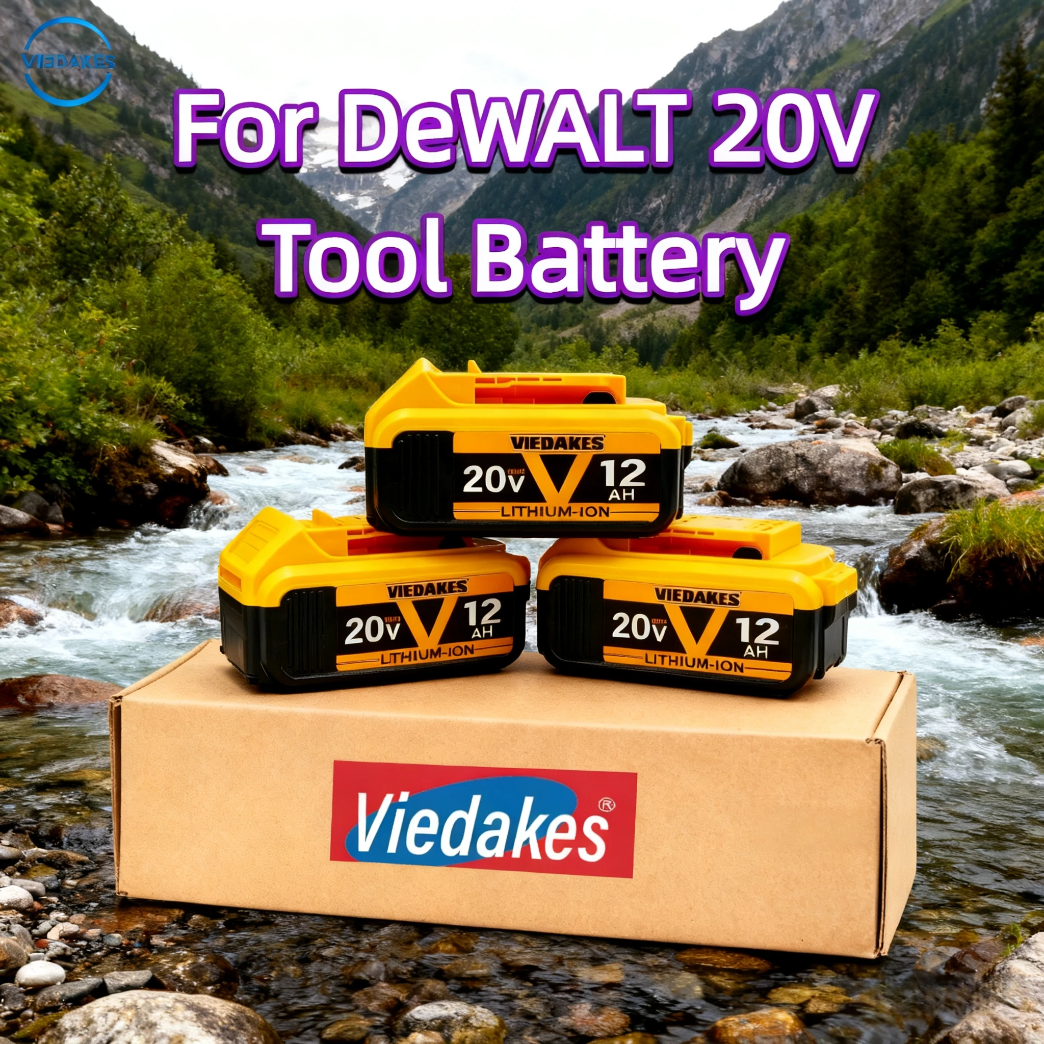 

for DEWALT Battery 20V 6.0AH High Performance Rechargeable Lithium-ion Battery For DCBL722/DCV501/DCL050/DCS367/DCF850