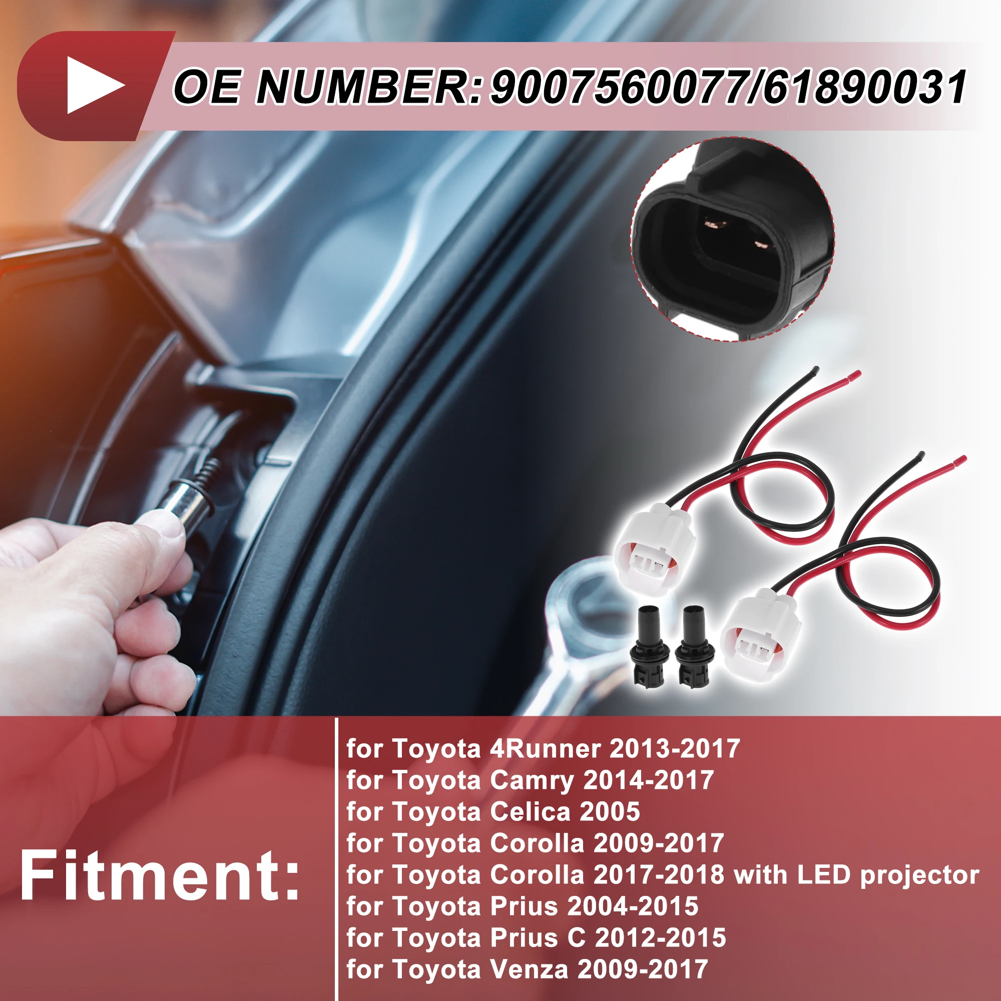 

Проводка бокового габаритного фонаря UXCELL для Toyota 4Runner 13-17 No 9007560077