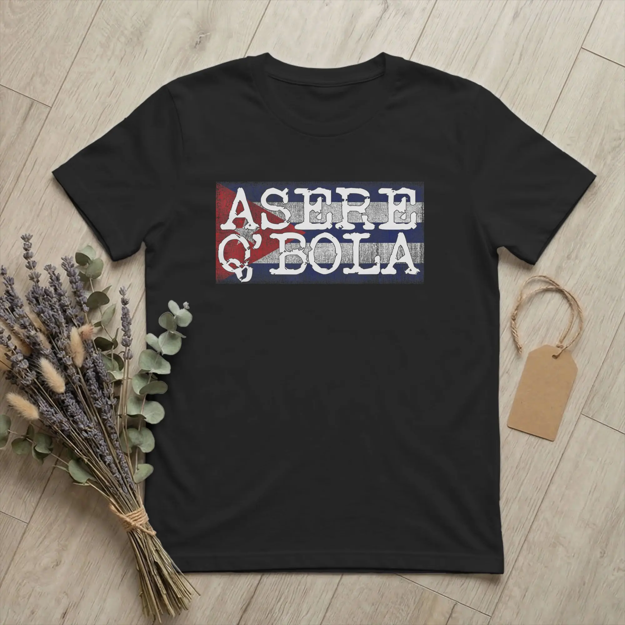 Men Funny Cuban Greeting Asere Que Bola T Shirt Flag Pure Cotton Clothing Vintage Short Sleeve Round Neck Tees Plus Size T-Shirt