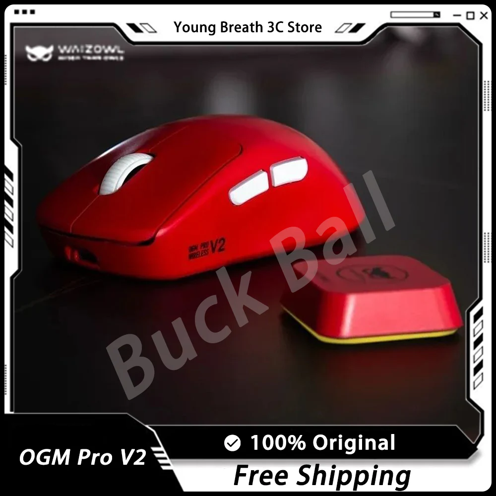 

Waizowl OGM Pro V2 Mouse Three Mode Wireless Bluetooth Gaming Mouse 8K Low Delay Paw3950 Sensor Lightweight Mice Pc Accessories