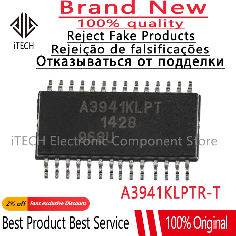 1pcs A3941KLPTR-T A3941KLPT Package TSSOP28 PMIC Motor Power Full Bridge Driver Chip 100% Original And Authentic