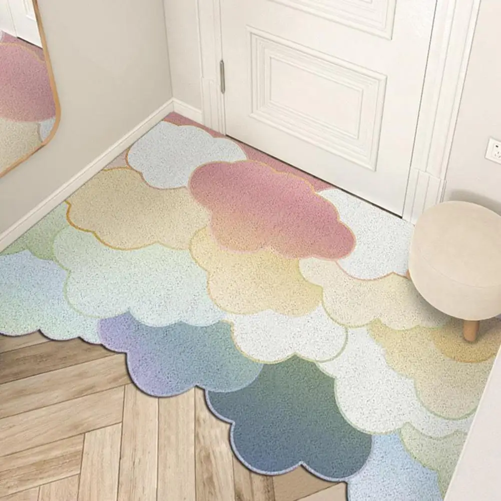 75*45cm Entry Door Mat Cloud Print Magic Cloud Irregular PVC Entrance Welcome Door Floor Rug Lucky Home Bathroom Decor Supplies