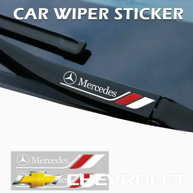 

Creative stickers emblem Auto Decor Decals Car Window Wiper Stickers For Mercedes benz A B R G Class GLK GLA w204 W251 W463 W176
