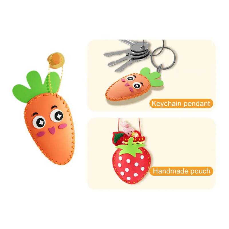 Kids DIY Hand-Sewing Craft Toy – Non-Woven Fabric Creative Ornament Kit With 5 Designs, DIY Doll Decoration Gift