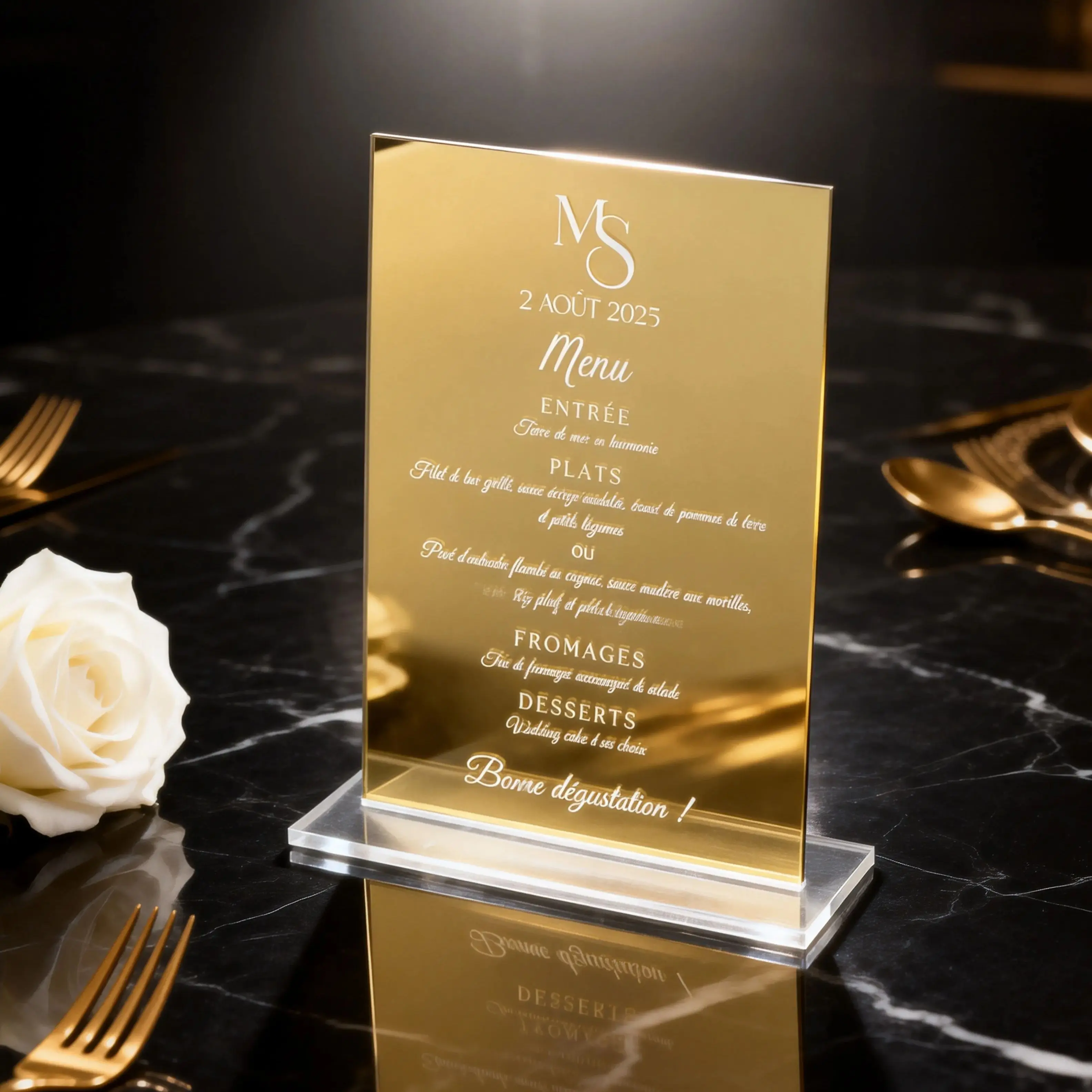 

10 шт. персонализированных золотых табличек для свадеб и западных банкетов, меню-карточек, элитных ресторанных табличек на стол, пригласительных открыток