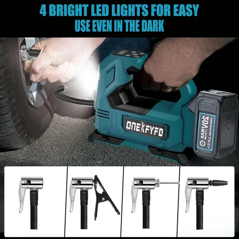 Портативный беспроводной насос Makita 18V для накачивания шин — фото модели