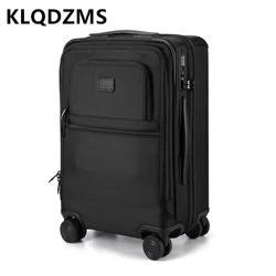 KLQDZMS 20 Inch Nylon Anti-collision Waterproof Suitcase Expandable Zipper Box Silent Business Minimalist Trolley Suitcase