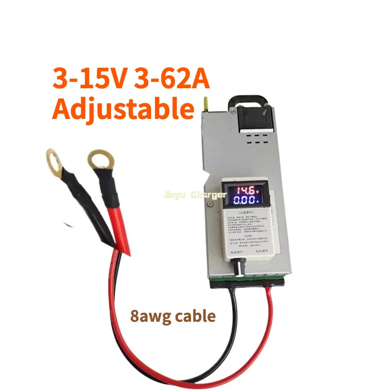 Lifepo4 Charger 12V 62A 60A Lithium Battery Charger Adjustable110V-240V Input 14.6V 50A 30A 20A 12.6V 7.3V 4.2V XT90