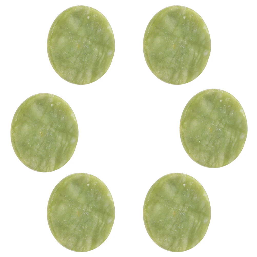 6 Stuks Jade Steen Wimper Extension Pallets Lijm Houder Pads Diverse Kleuren Niet-Drogen Oppervlak Voor Professionele Lash toepassing