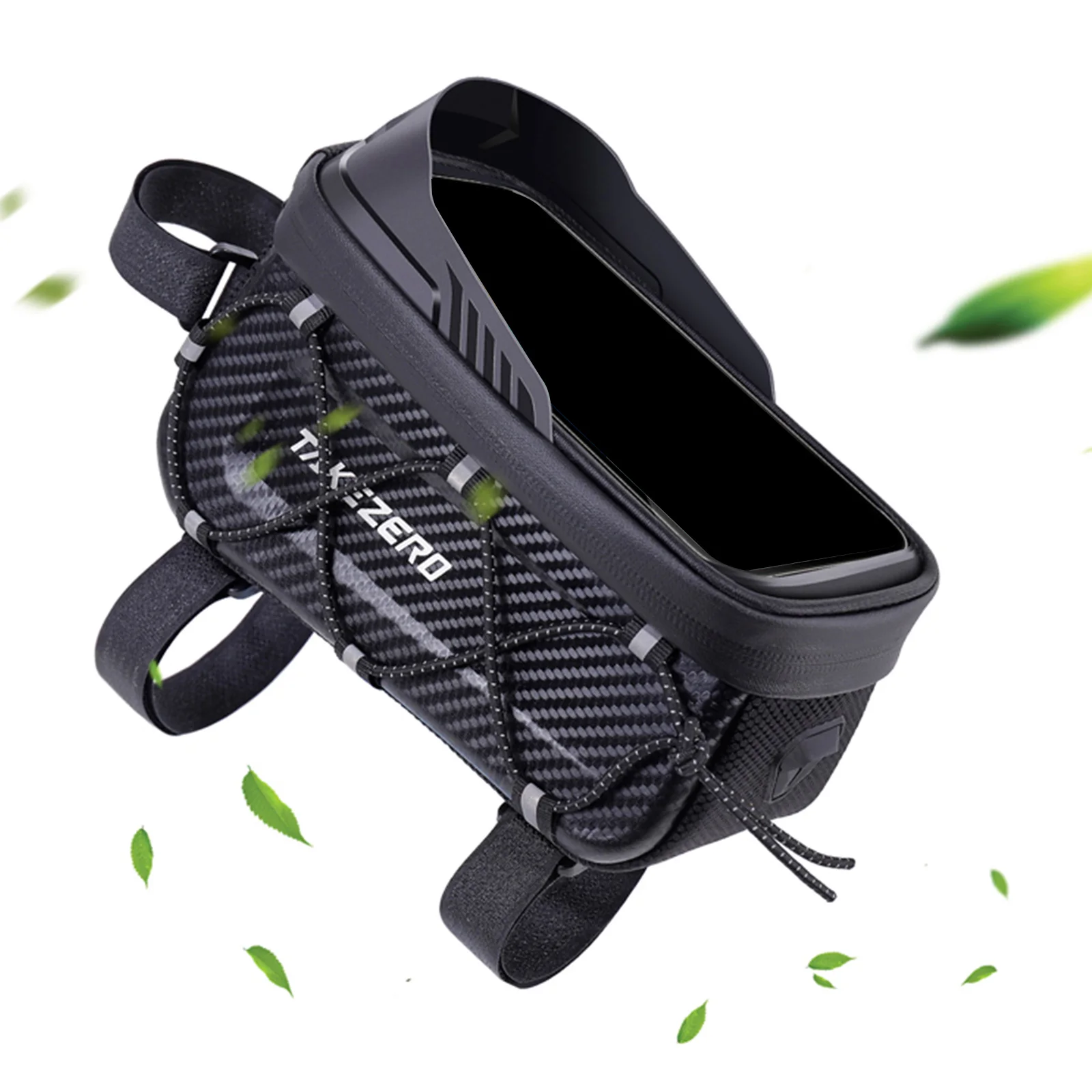

Bike Front Frame Bag Waterproof Front Bicycle Pouch TPU Touchscreen Film Upper EVA Pouch Pack for Outdoor Cycling Accessories