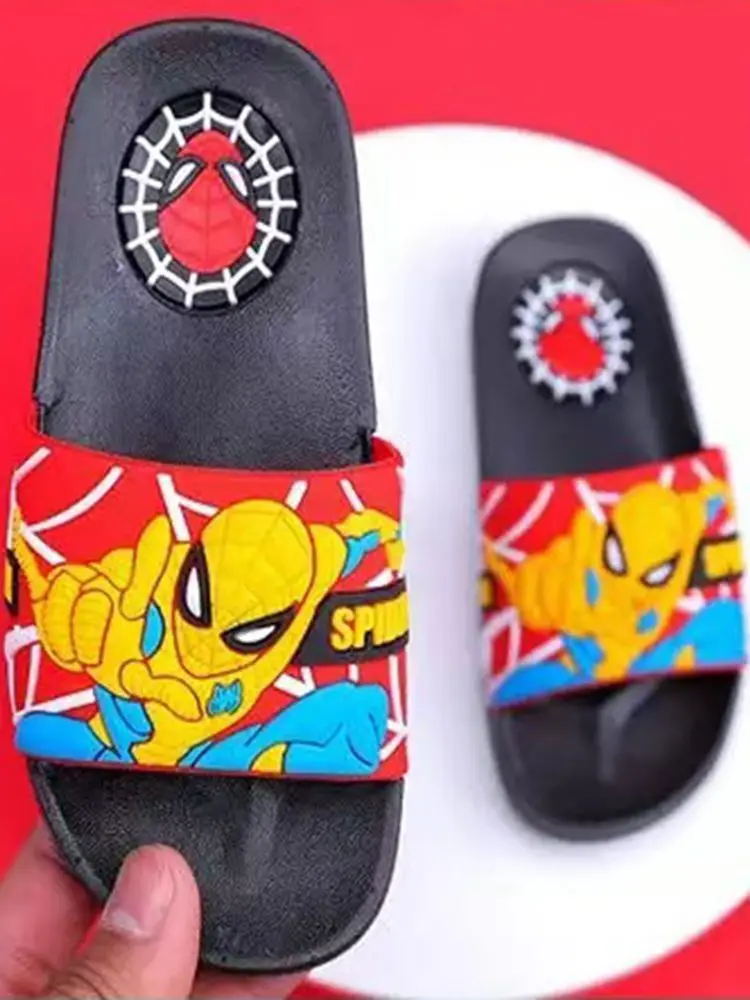 Nuovi bambini estivi Cartoon Spiderman Stampa Scarpe per bambini Pantofole per ragazze Ragazzi Bambini Pantofole antiscivolo Scarpe da spiaggia