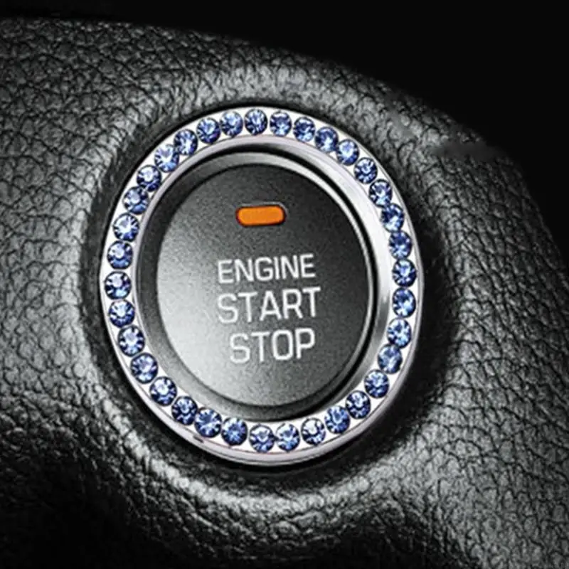 

2025 New Stones Car Start Button Rings Not Damaging Tape Universal Vehicle Decoration