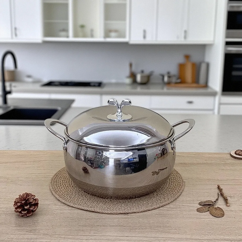 Extra thick stainless steel apple pot ingot soup pot cooking porridge noodlepot milkpot household induction cooker gas univers