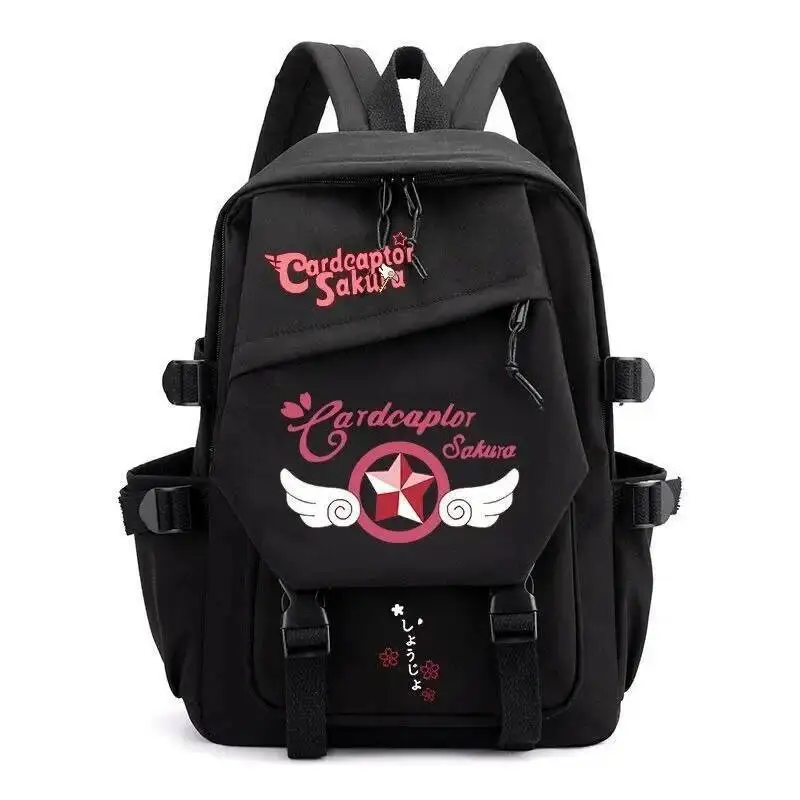 

Anime Game Black Blue Green Pink White Card Captor Kadokyaputa Sakura School Bags Backpacks