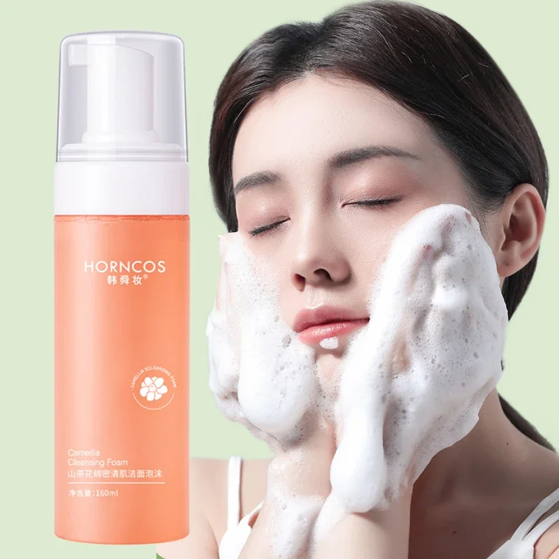 160ml Amino Acid Camellia facial Cleanser Moisturizing and Hydrating Deep Cleaning Gentle Oil Control Foam Cleanser