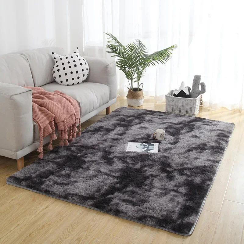 Carpet Home Tie Dye Gradient Modern Simple Skin-friendly Anti-slip Rugs for Living Room Nordic Style Tender Durable Washed New