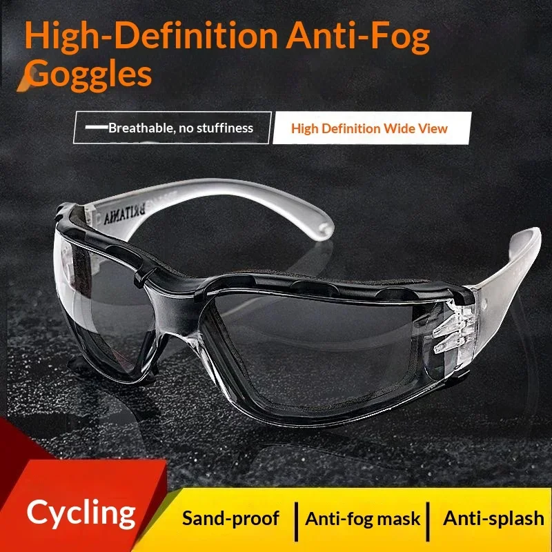 Electric Vehicle Goggles Dust-proof Fog-proof Splash-proof Windproof Sand-proof Safety Goggles for Outdoor Sports