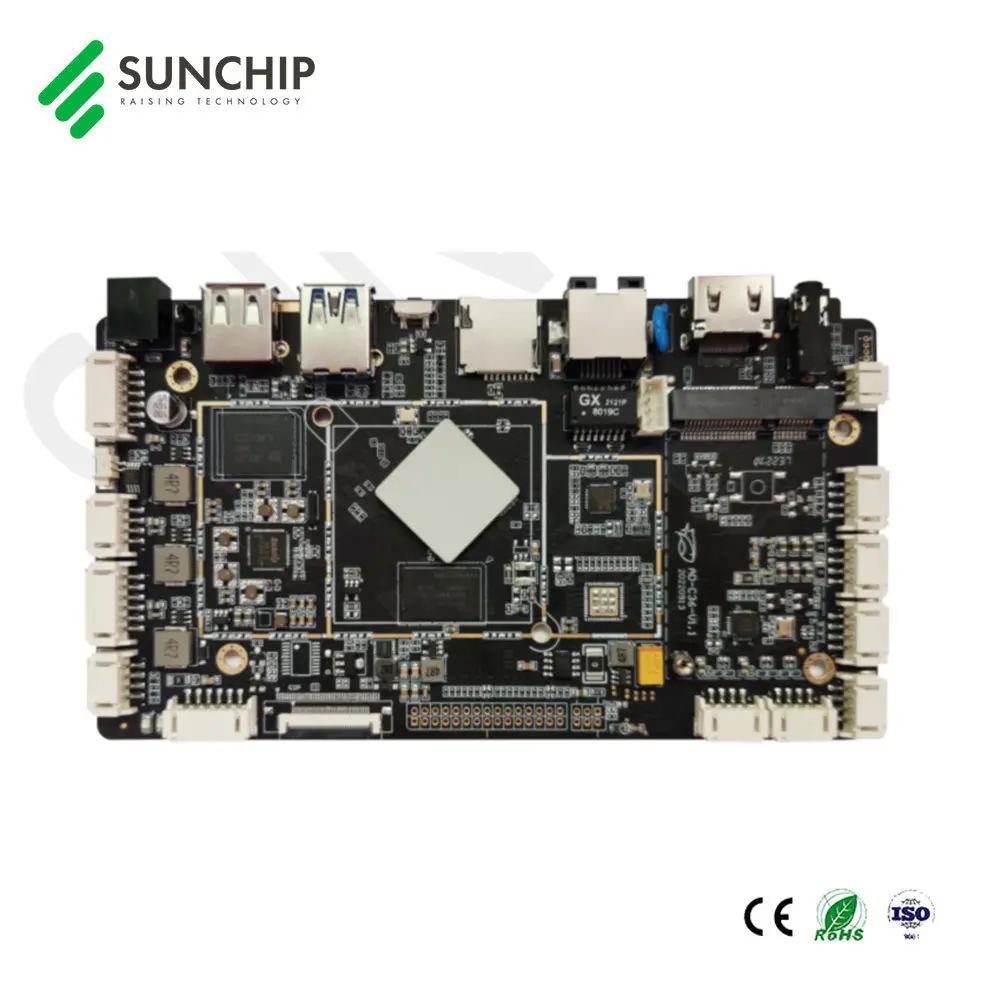 Scheda multimediale Driver LCD pcba RK3566 Scheda touch screen Android Scheda ARM LVDS Scheda multimediale lcd 4K scheda madre segnaletica digitale