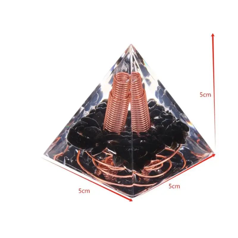 Room Decor Crystal Gifts Energy Pyramid Orgonite Reiki Natural Amethyst Peridot Reiki Chakra Meditation Tool